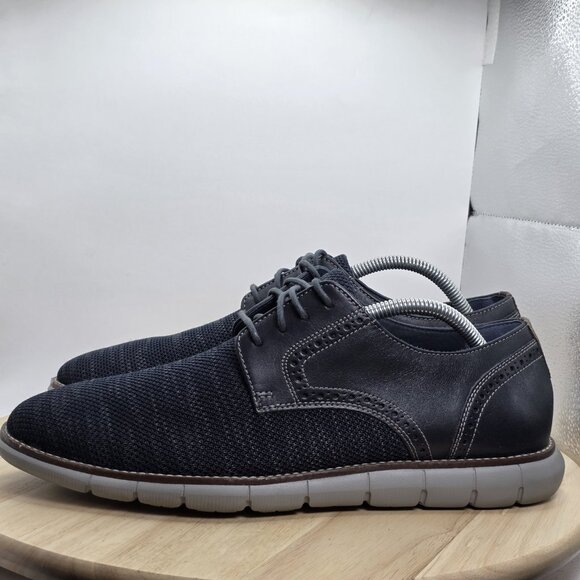 J&M Johnston & Murphy Knit Sneakers Mens Size 10 M Blue Lace Up 59-2997 - Picture 1 of 9